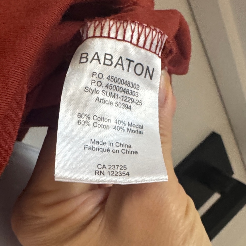 Babaton Scoop Neck Pocket Tee - Rust - Picture 6 of 7
